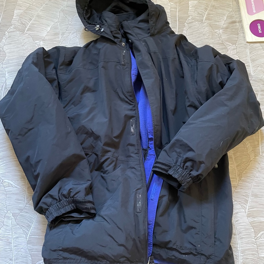 L.L. Bean Men's Black and Purple Performance Jacket